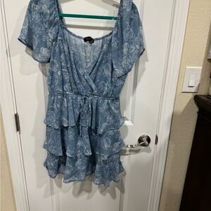 Trixxi Blue Floral Mini Dress